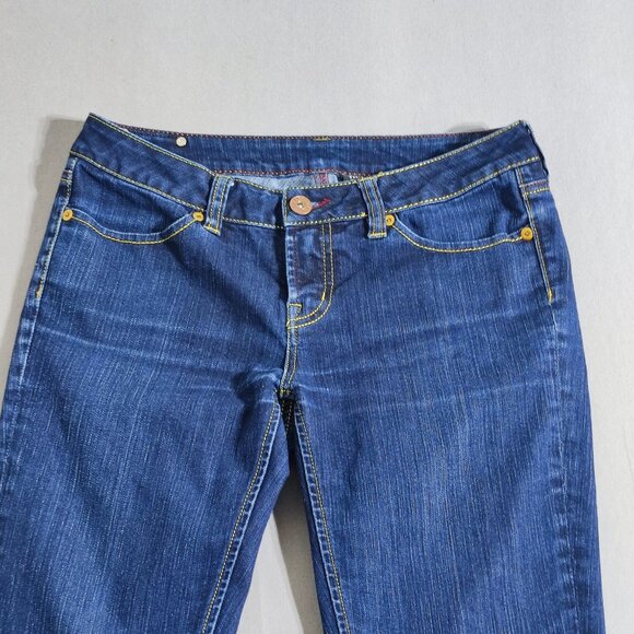 Buffalo Jeans women's sz 30 ink blue colour Selvedge Low rise Straight leg denim - Picture 2 of 13